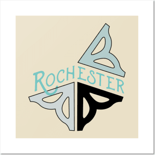 Rochester antique flower logo Posters and Art